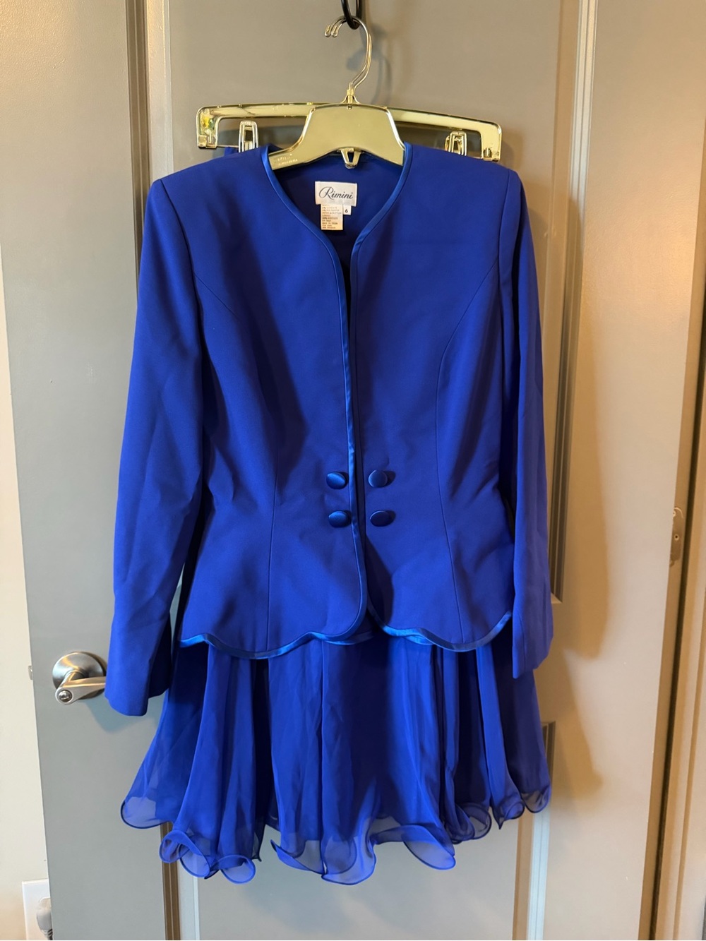 Robinson Royal Blue Two-Piece Skirt Suit